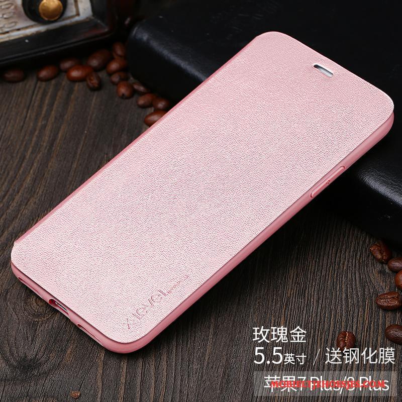 iPhone 7 Plus Hoes Clamshell Leren Etui Bescherming Anti-fall Hoesje Telefoon Dun