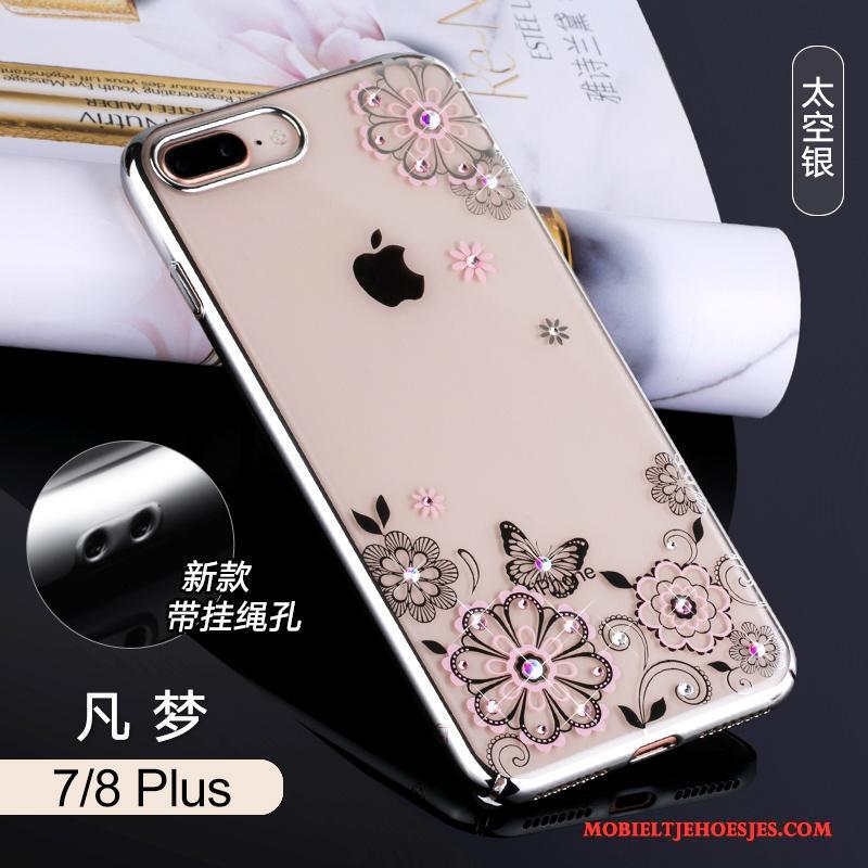 iPhone 7 Plus Hoesje Hoes Doorzichtig Rose Goud Nieuw Trendy Merk Luxe All Inclusive