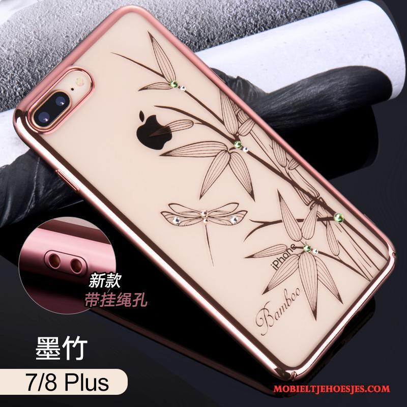 iPhone 7 Plus Hoesje Hoes Doorzichtig Rose Goud Nieuw Trendy Merk Luxe All Inclusive