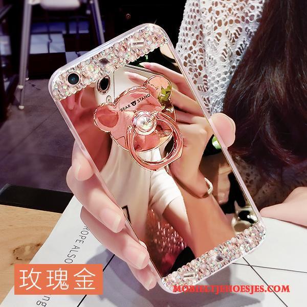iPhone 7 Plus Hoesje Telefoon Luxe Zacht Spiegel Met Strass Mini Siliconen