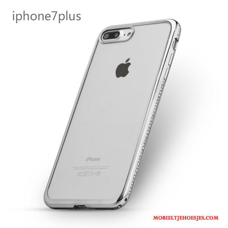 iPhone 7 Plus Hoesje Telefoon Rose Goud Nieuw Bescherming Anti-fall Siliconen Met Strass