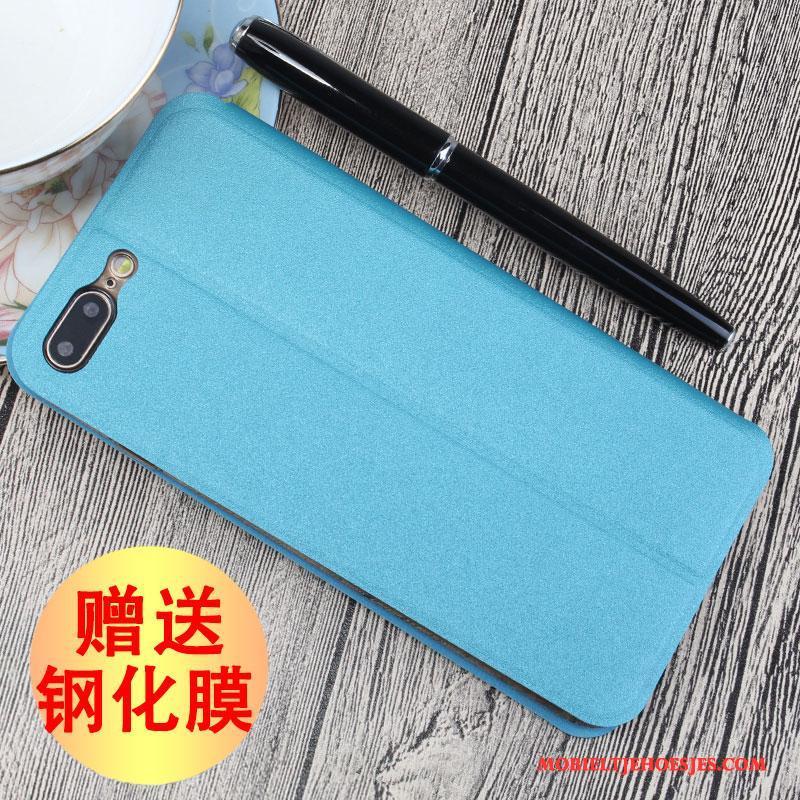 iPhone 7 Plus Leren Etui Folio Hoesje Telefoon Anti-fall Blauw Bescherming Zacht