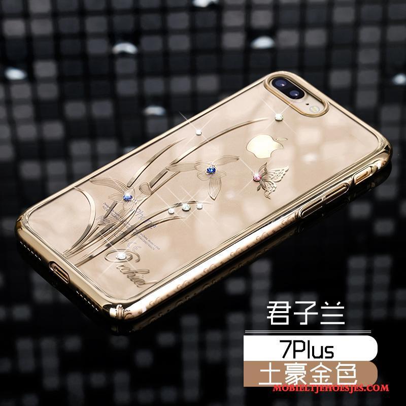 iPhone 7 Plus Luxe Hoesje Telefoon Goud Met Strass Nieuw All Inclusive Anti-fall