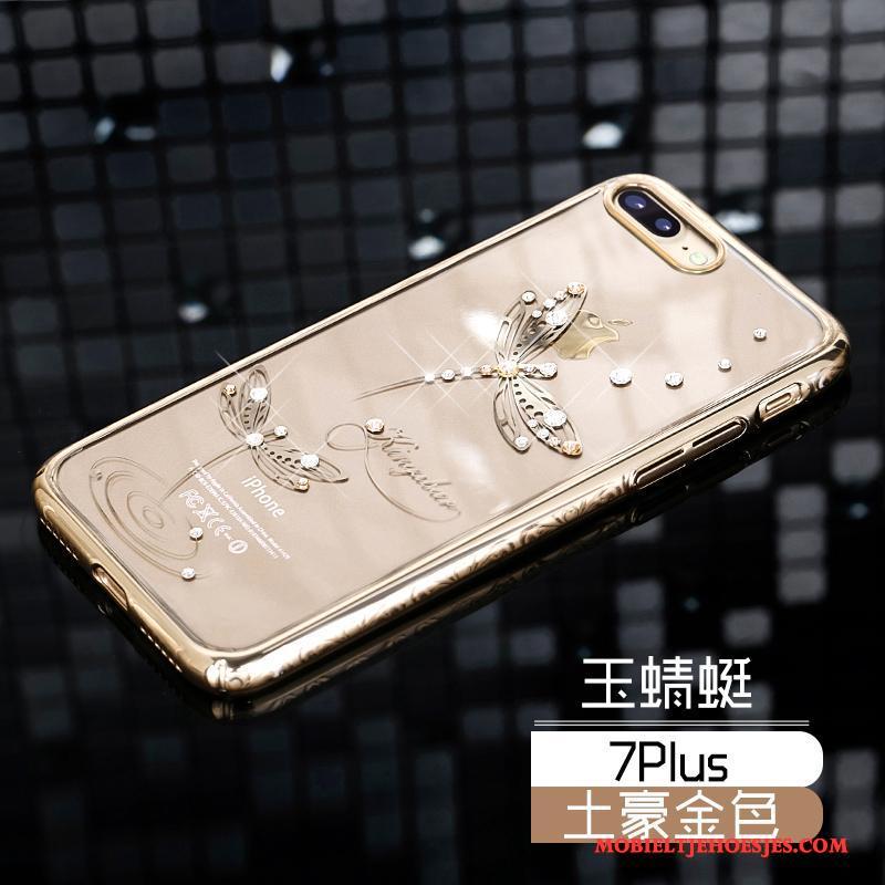 iPhone 7 Plus Luxe Hoesje Telefoon Goud Met Strass Nieuw All Inclusive Anti-fall