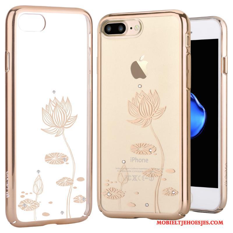 iPhone 7 Plus Met Strass Hoes Plating Bescherming Hoesje Telefoon All Inclusive Rose Goud