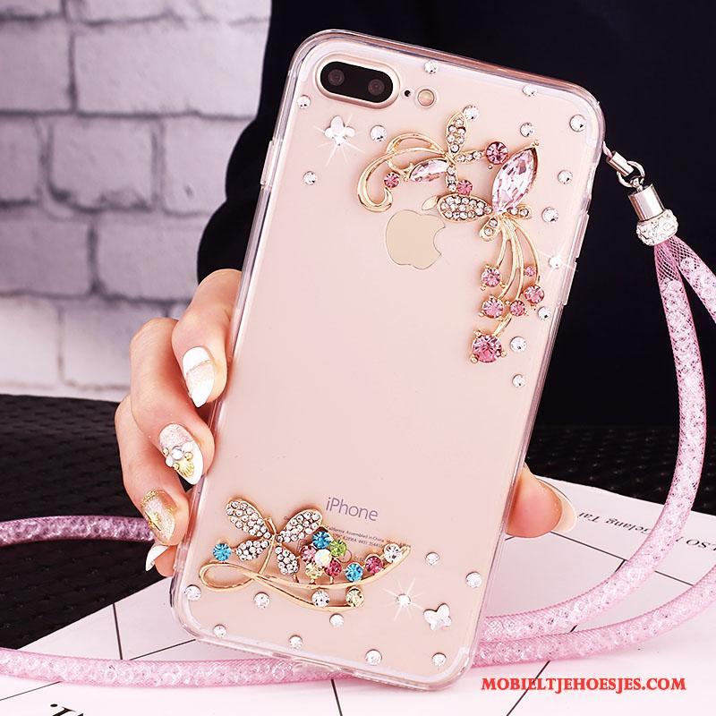 iPhone 7 Plus Mobiele Telefoon Bescherming Hoesje Met Strass Telefoon Rose Goud