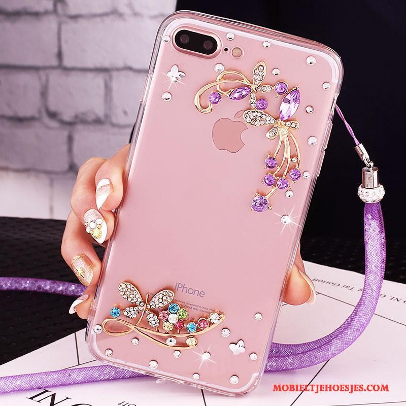 iPhone 7 Plus Mobiele Telefoon Bescherming Hoesje Met Strass Telefoon Rose Goud