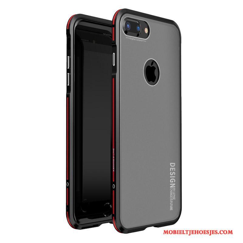 iPhone 7 Plus Rood Bescherming Anti-fall Hoesje Telefoon Nieuw Metaal Omlijsting