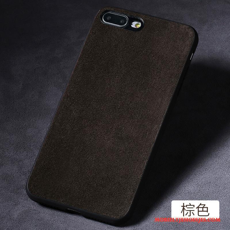 iPhone 7 Plus Wijnrood All Inclusive Scheppend Anti-fall Persoonlijk Hoesje Telefoon Suede