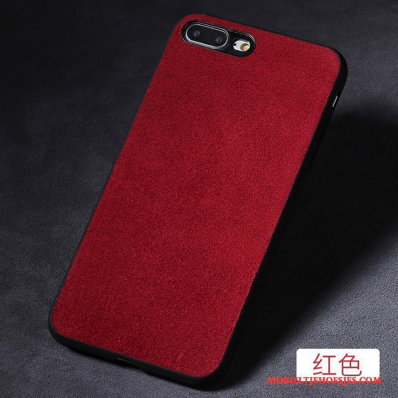 iPhone 7 Plus Wijnrood All Inclusive Scheppend Anti-fall Persoonlijk Hoesje Telefoon Suede