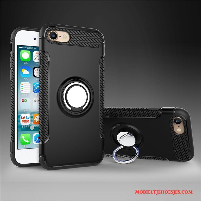 iPhone 7 Plus Zacht Ring Pantser Hoesje Telefoon Anti-fall Siliconen Metaal