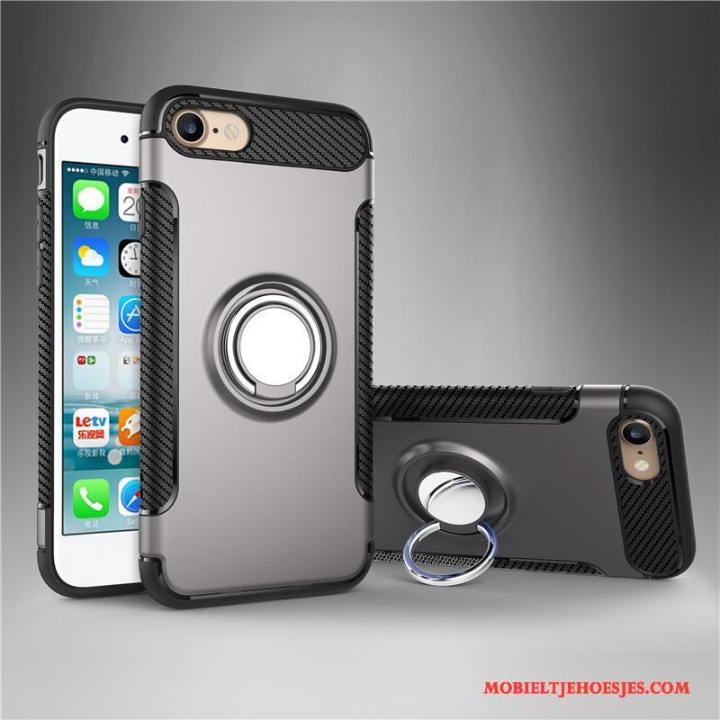 iPhone 7 Plus Zacht Ring Pantser Hoesje Telefoon Anti-fall Siliconen Metaal