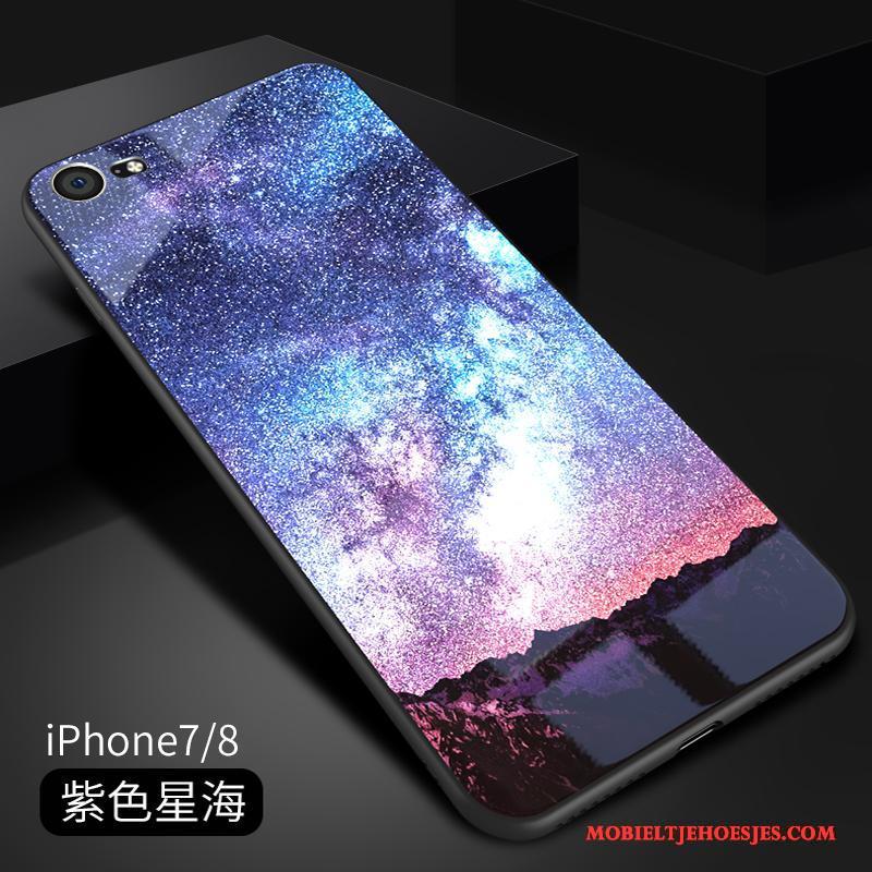 iPhone 7 Purper All Inclusive Glas Zacht Hoesje Telefoon Anti-fall Trend