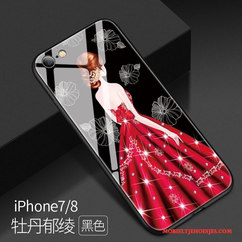 iPhone 7 Scheppend Hoesje Telefoon Persoonlijk Anti-fall Nieuw Zwart Glas