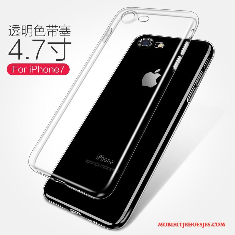 iPhone 7 Zacht Bescherming Doorzichtig Anti-fall Hoes Siliconen Hoesje Telefoon