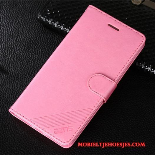 iPhone 7 Zacht Hoes Hoesje Telefoon Mobiele Telefoon Roze Leren Etui Folio