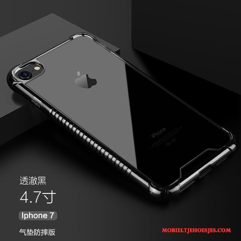 iPhone 7 Zacht Hoesje Telefoon Siliconen Blauw Anti-fall Eenvoudige Doorzichtig