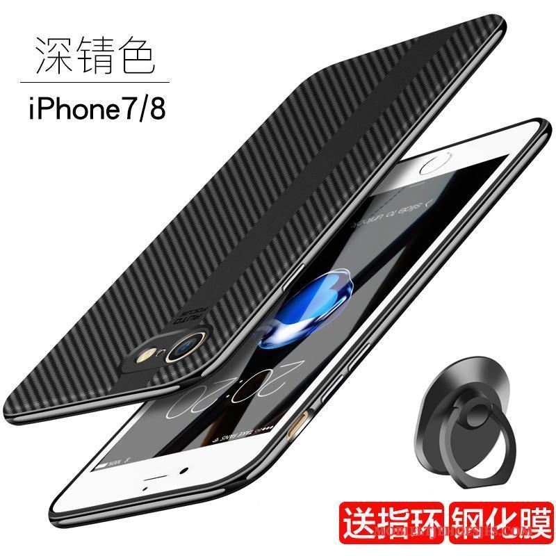iPhone 7 Zwart Trendy Merk Dun Rood Anti-fall Scheppend Hoesje Telefoon