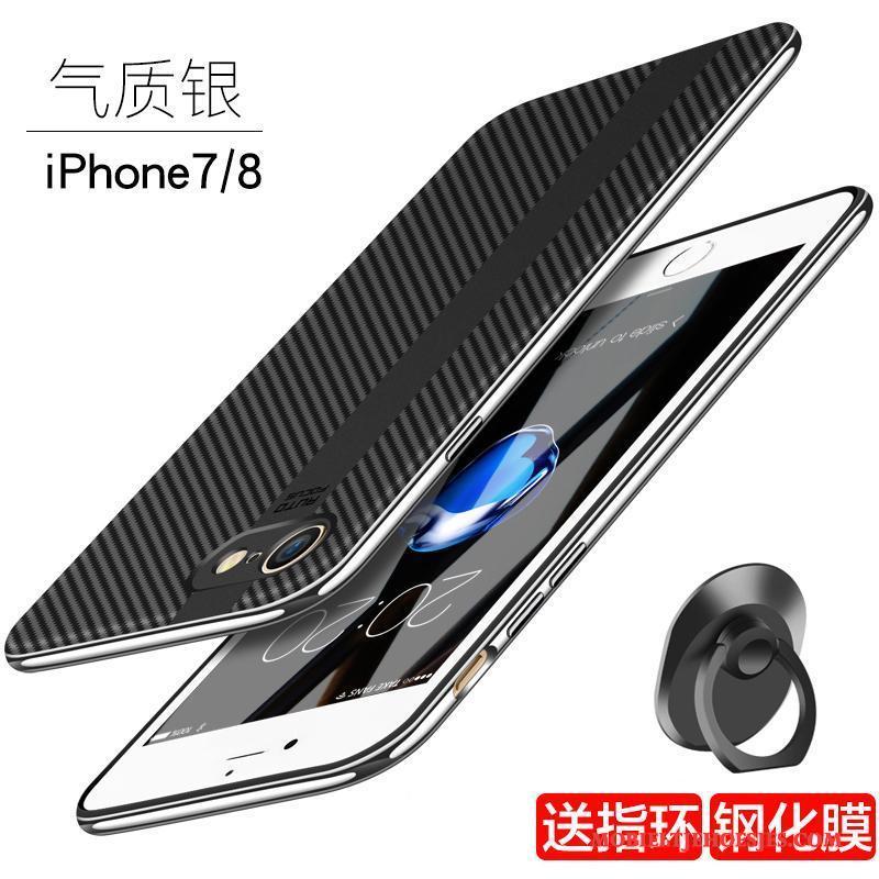 iPhone 7 Zwart Trendy Merk Dun Rood Anti-fall Scheppend Hoesje Telefoon