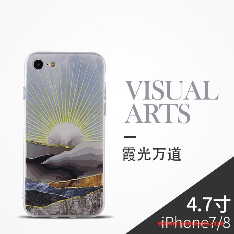 iPhone 8 All Inclusive Hoes Bescherming Grijs Hoesje Telefoon Anti-fall Kunst