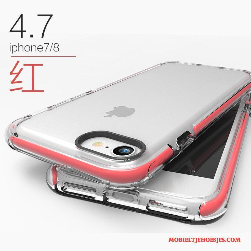 iPhone 8 All Inclusive Rood Schrobben Zacht Hoesje Telefoon Anti-fall