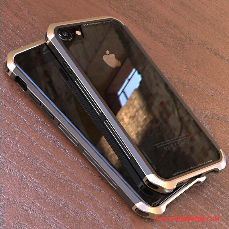 iPhone 8 Anti-fall Hoesje Metaal Bescherming Telefoon Scheppend Rood