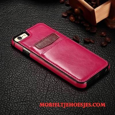 iPhone 8 Anti-fall Hoesje Telefoon Zwart All Inclusive Achterklep Leren Etui Kaart