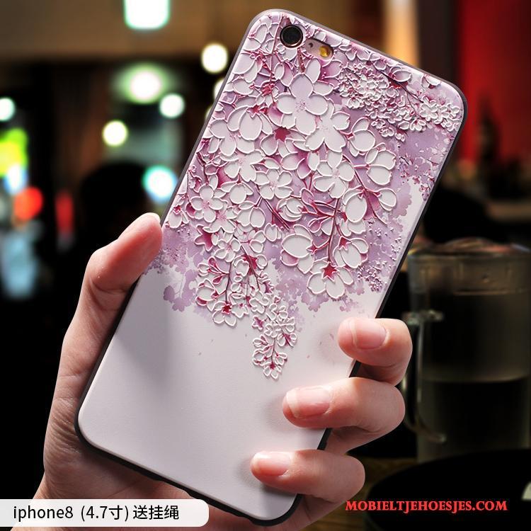 iPhone 8 Chinese Stijl Hanger Anti-fall Nieuw Zacht Groen Hoesje Telefoon