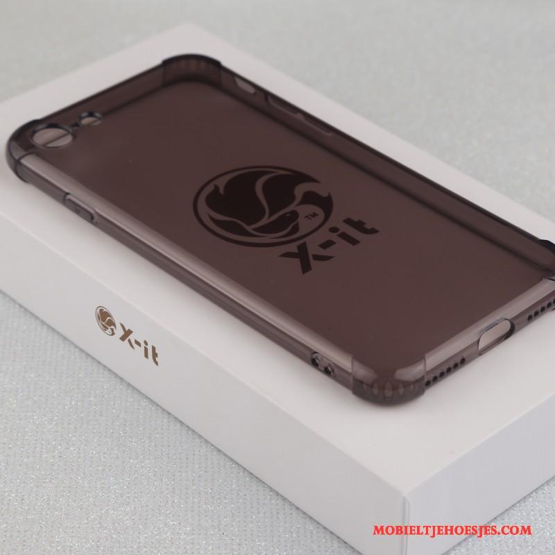 iPhone 8 Doorzichtig Anti-fall Rose Goud Hoes Hoesje Telefoon Zacht