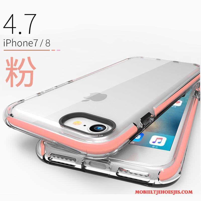 iPhone 8 Doorzichtig Hoes Nieuw Anti-fall Siliconen Zacht Hoesje Telefoon