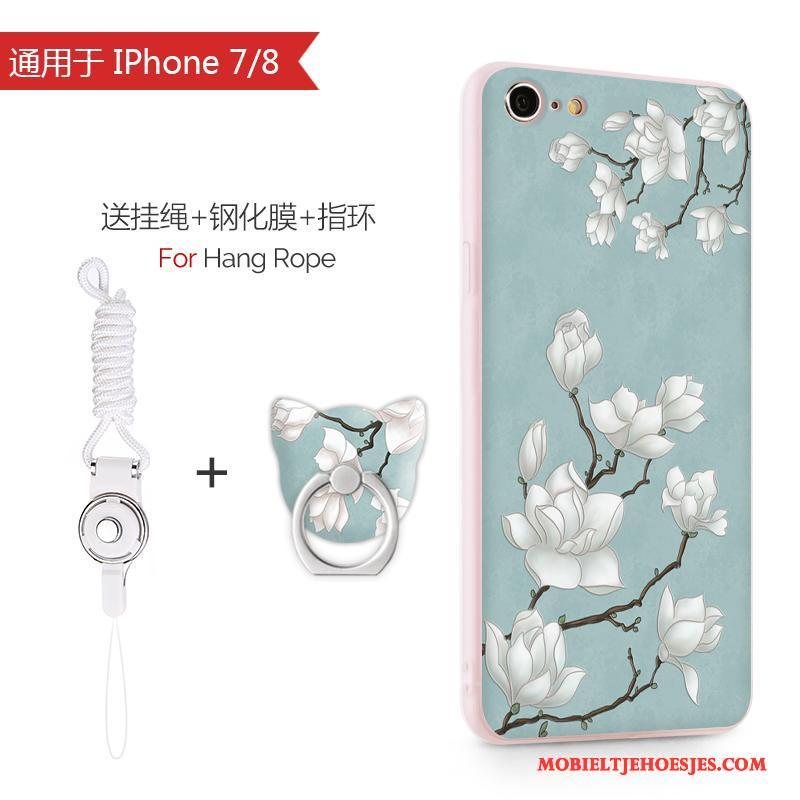 iPhone 8 Hanger Anti-fall Purper Mobiele Telefoon Hoesje Telefoon Zacht Bescherming