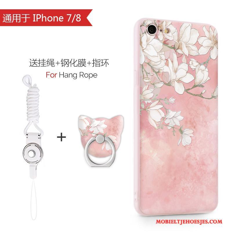 iPhone 8 Hanger Anti-fall Purper Mobiele Telefoon Hoesje Telefoon Zacht Bescherming