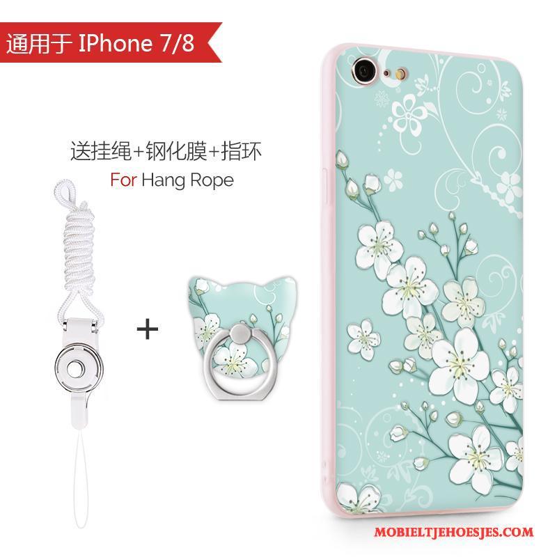 iPhone 8 Hanger Anti-fall Purper Mobiele Telefoon Hoesje Telefoon Zacht Bescherming