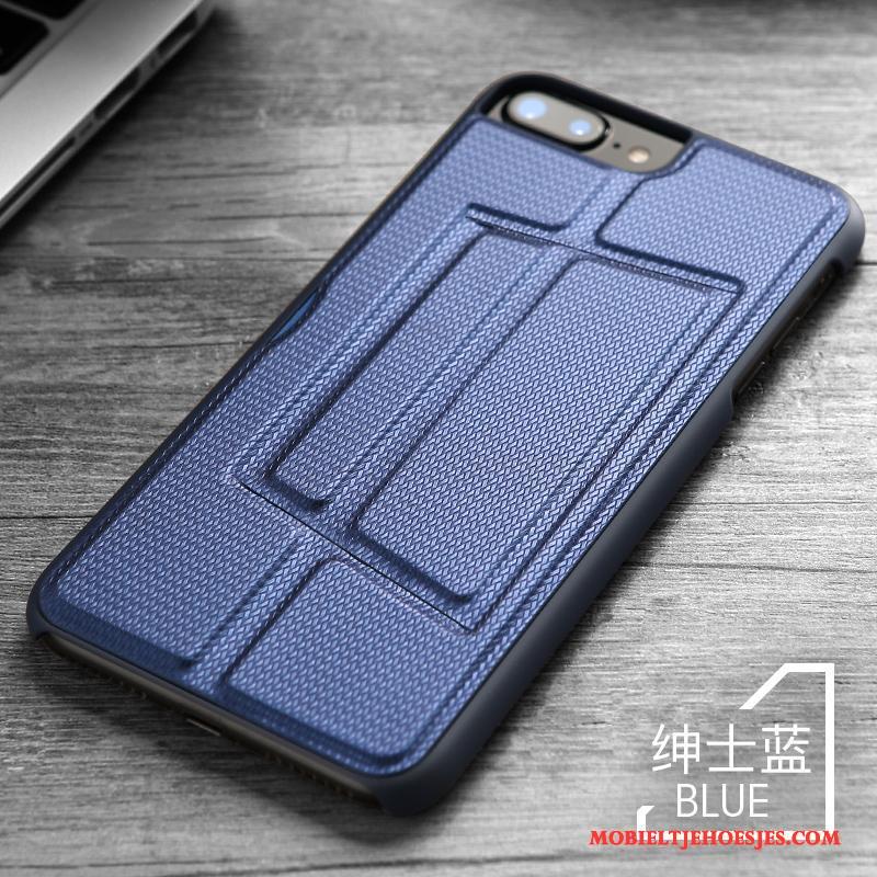 iPhone 8 Hoesje Blauw Spill Telefoon Ondersteuning Hard Anti-fall