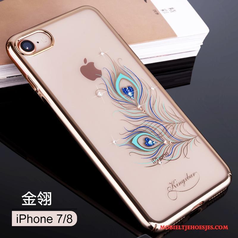 iPhone 8 Hoesje Rose Goud Hanger Hoes Trend Met Strass Luxe Nieuw