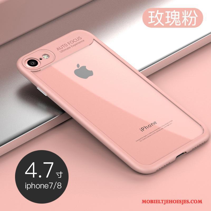 iPhone 8 Hoesje Telefoon Bescherming Rood Trend Mobiele Telefoon Zacht Siliconen