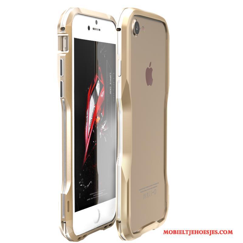 iPhone 8 Hoesje Telefoon Metaal Purper Omlijsting Anti-fall Bescherming Hard