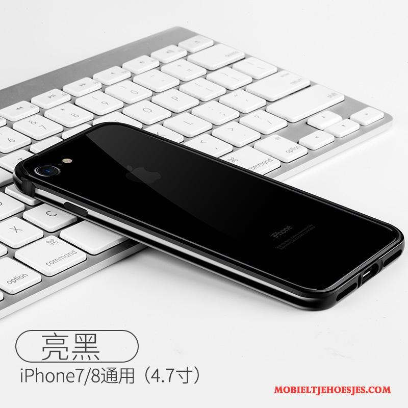 iPhone 8 Hoesje Telefoon Siliconen Metaal Hanger Goud Zacht Trend