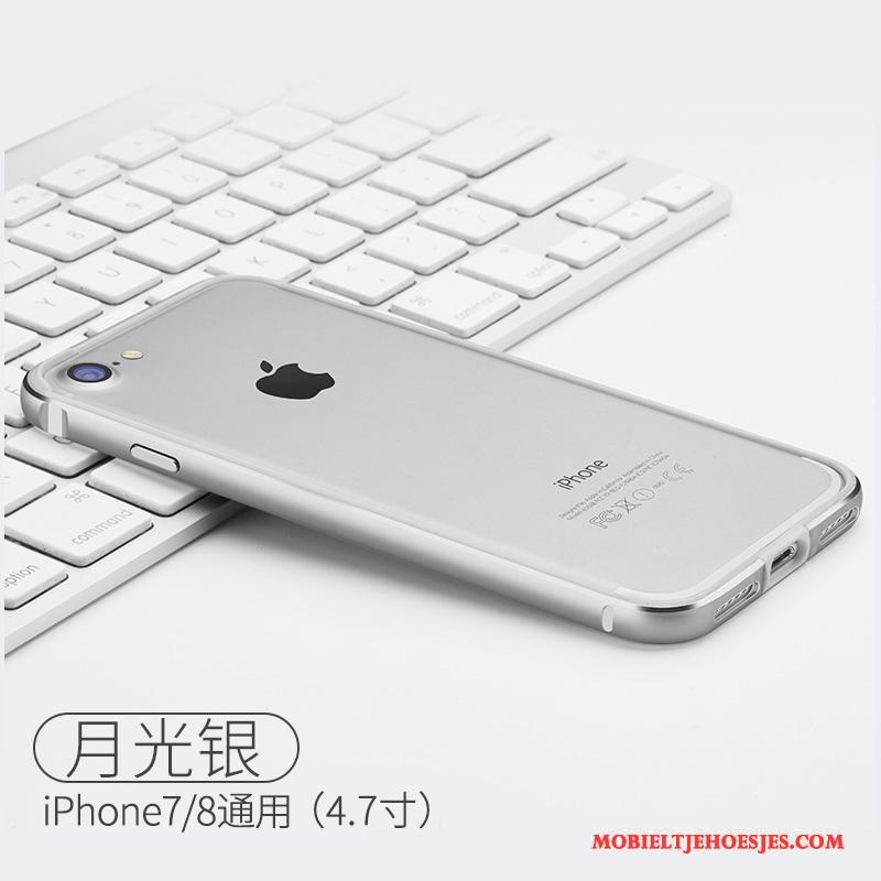 iPhone 8 Hoesje Telefoon Siliconen Metaal Hanger Goud Zacht Trend