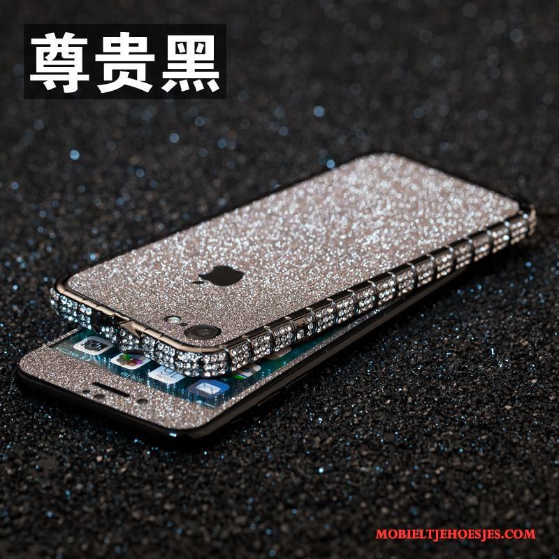 iPhone 8 Omlijsting Nieuw Hoesje Telefoon Met Strass Rose Goud Bescherming Metaal