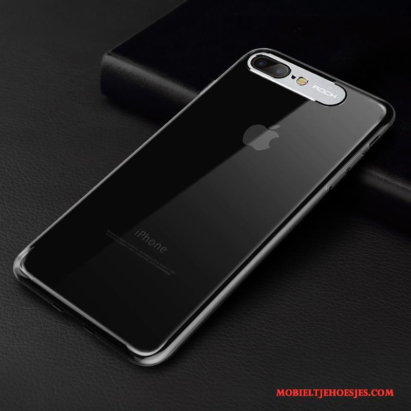 iPhone 8 Plus All Inclusive Nieuw Dun Doorzichtig Zwart Hoes Hoesje Telefoon