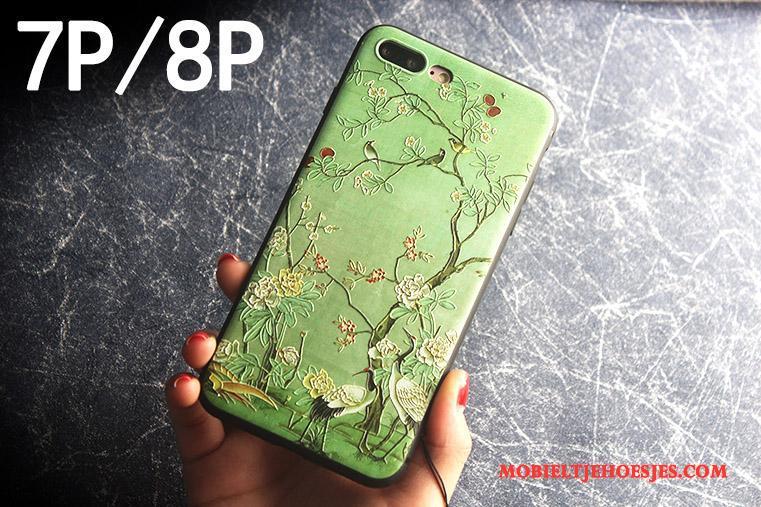 iPhone 8 Plus Anti-fall Hoes Hanger Groen Hoesje Bescherming Telefoon