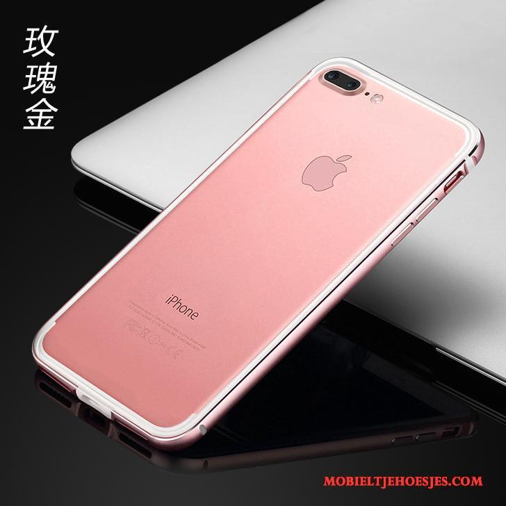 iPhone 8 Plus Anti-fall Nieuw Metaal Siliconen Hanger Dun Hoesje Telefoon