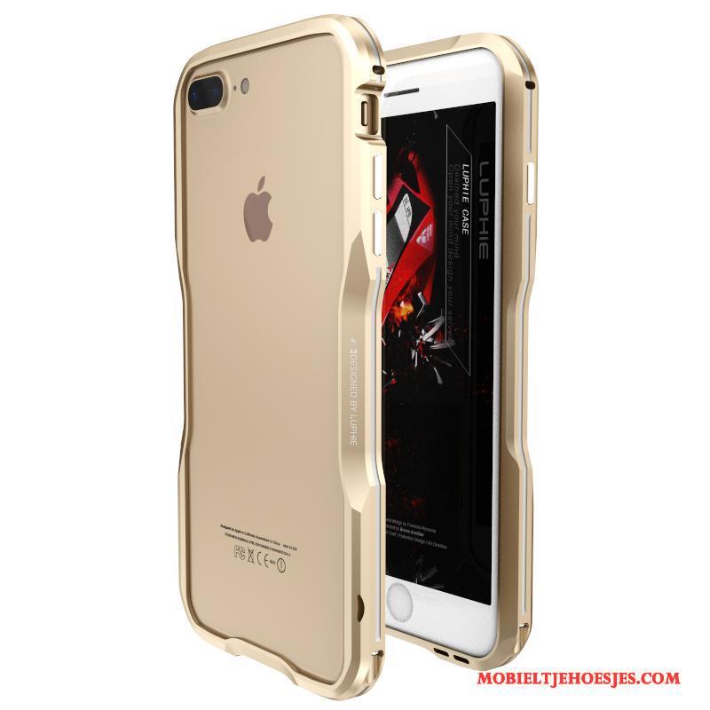 iPhone 8 Plus Hoes Metaal Omlijsting Bescherming Hoesje Telefoon Rose Goud Anti-fall