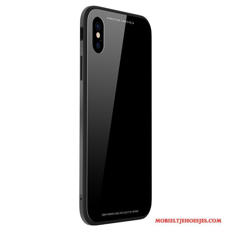 iPhone 8 Plus Hoes Mobiele Telefoon Wit Hoesje Gehard Glas Telefoon Metaal