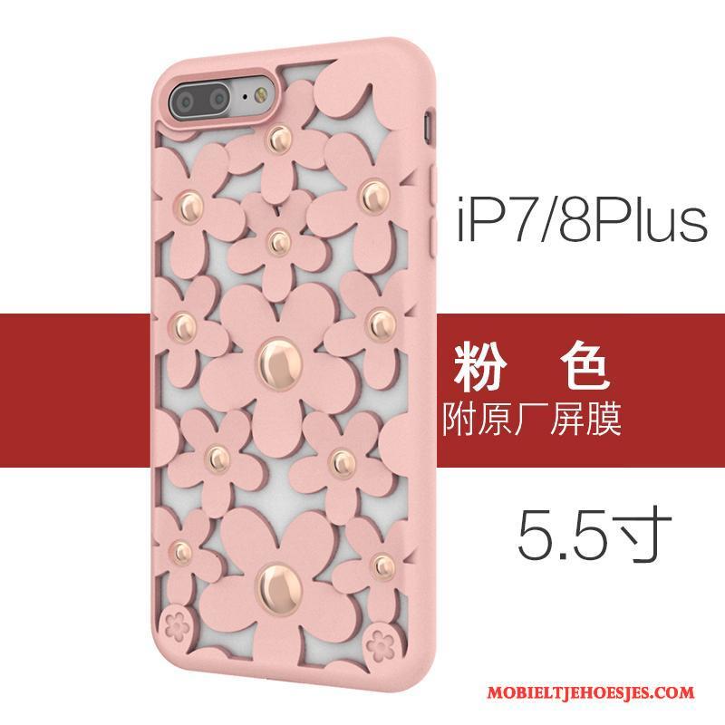 iPhone 8 Plus Hoesje Siliconen Trendy Merk Anti-fall Bescherming Hoes Zacht All Inclusive