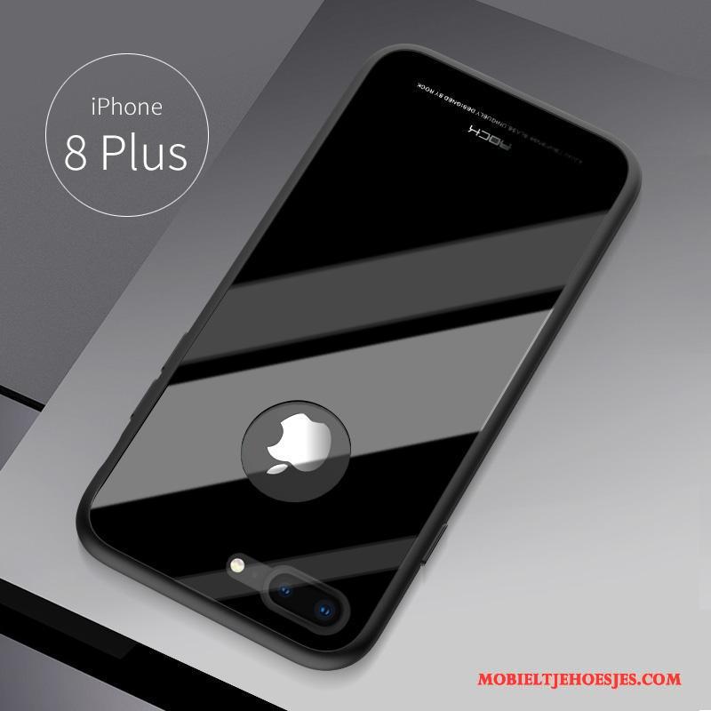 iPhone 8 Plus Hoesje Telefoon All Inclusive Bescherming Trend Anti-fall Zwart Zacht