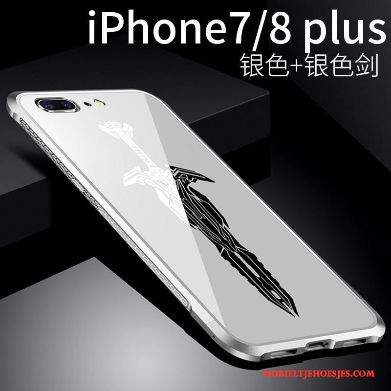 iPhone 8 Plus Hoesje Telefoon Anti-fall Zilver Nieuw Super Dunne Trend