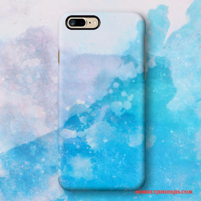 iPhone 8 Plus Hoesje Telefoon Blauw Mobiele Telefoon Scheppend Hard Trend Schrobben