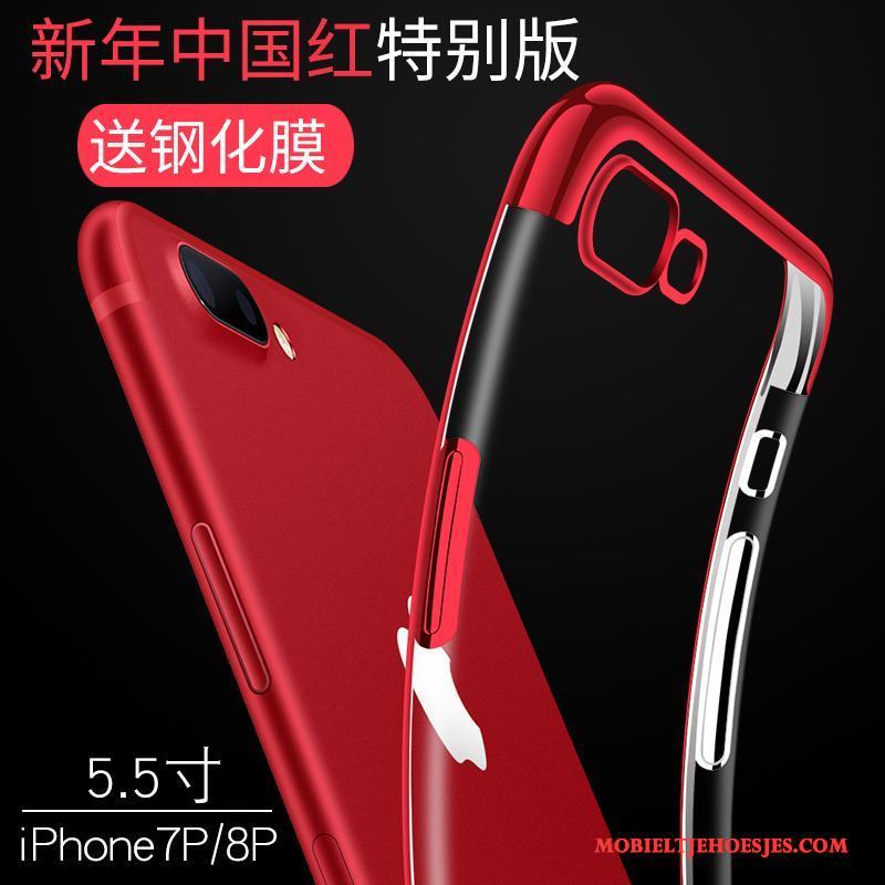 iPhone 8 Plus Hoesje Telefoon Zacht Doorzichtig Siliconen All Inclusive Dun